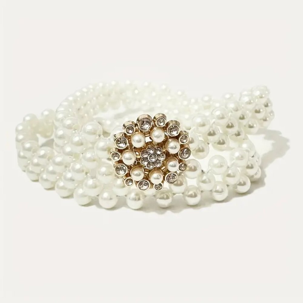 Elegant Pearl Elastic Belt